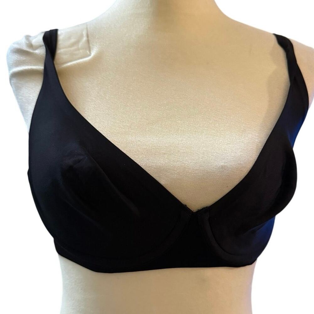 Soma Essentials Unlined Scoop Balconette Bra Black Underwire Bra 32 C , NWT